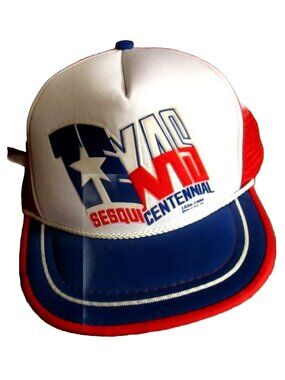 Vtg Trucker Hat Texas Sesquicentennial 1836-1986 Official Commemorative Mesh